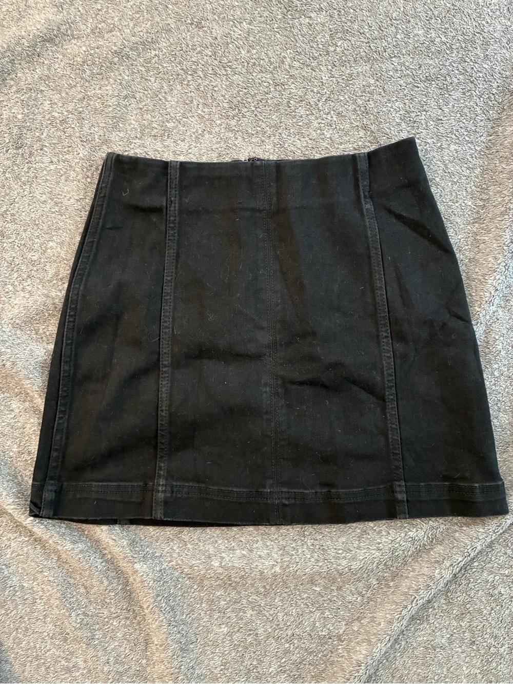 wild fable Black Mini Skirt with Panel Stitching